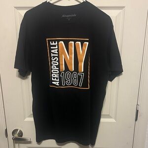 Aeropostale Black Tee with Orange NY Graphic